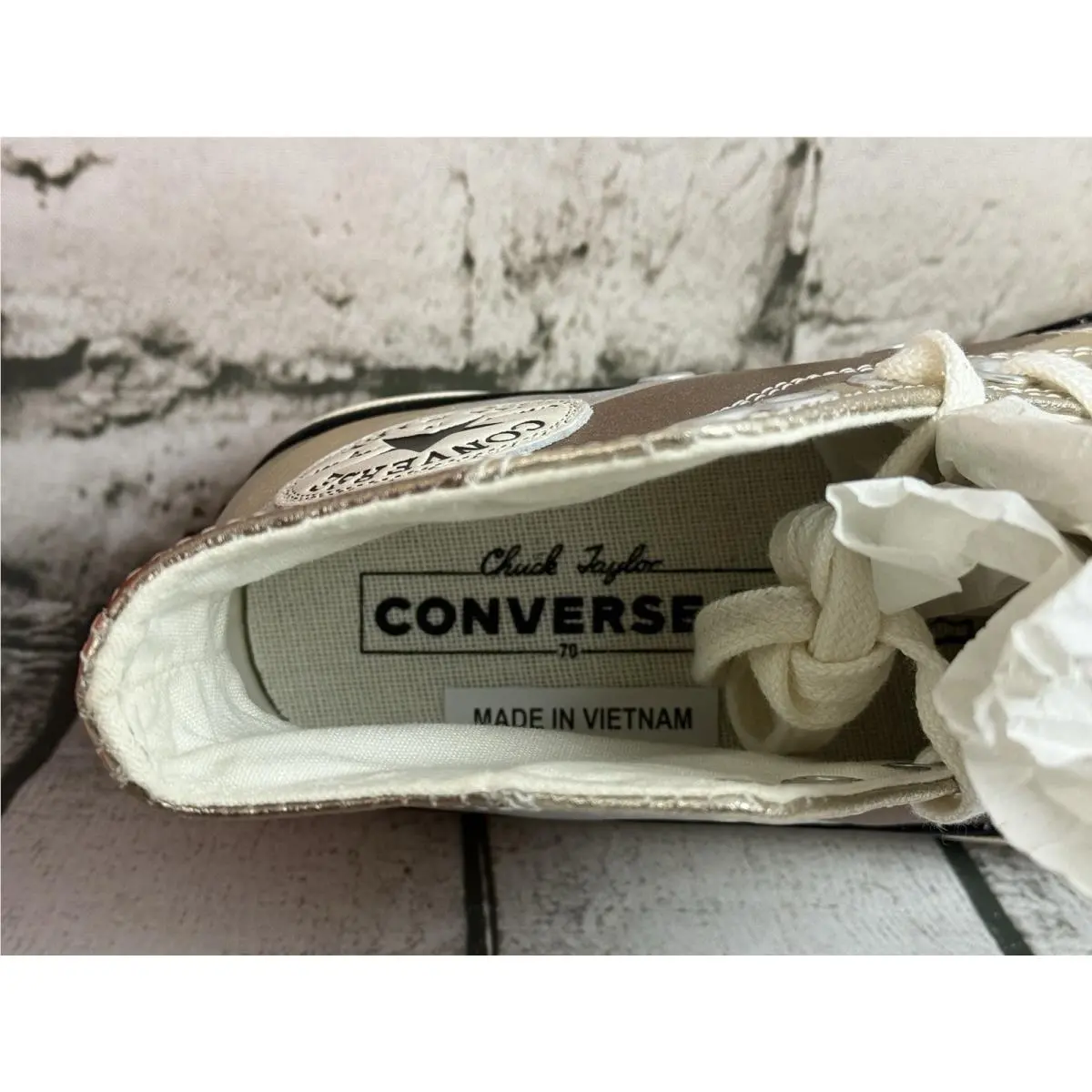 Converse shoes - Converse Chuck Taylor 70 Hi - 565882C - Silver, Bronze and Gold, Manufacturer: Pure Silver/Egret/Black (UPC: 0888757315567) 6