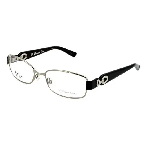 Christian  CD3773 3MS 53mm Black Silver Cat Eye Eyeglasses Frames Italy by Dior