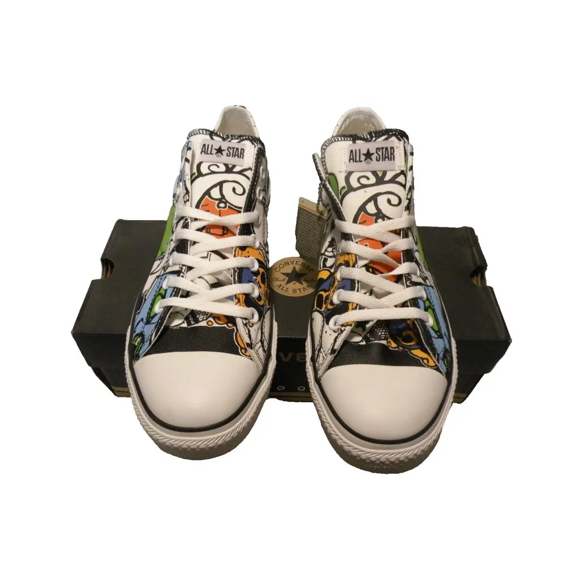 Converse shoes - Converse All Star OX Low - WHITE/BLUE/GREEN/BLACK - A00144F 1