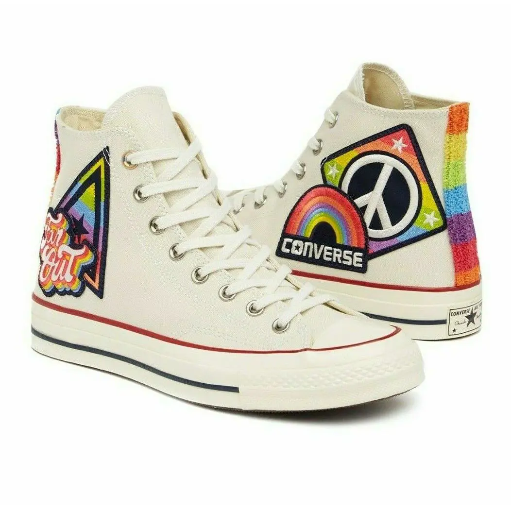 Converse Chuck Taylor All Star ’70 1ST Pride Parade Hi Tops 15820C M 5/W 7 - Parchment/Egret