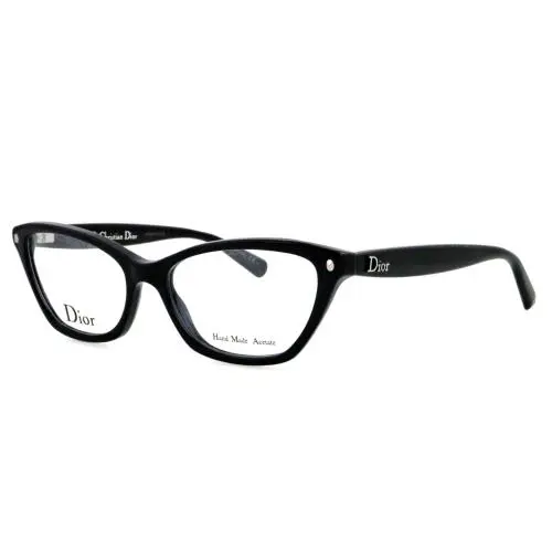 Christian  CD3225 29A 53mm Black Silver Cat Eye Eyeglasses Frames Italy by Dior