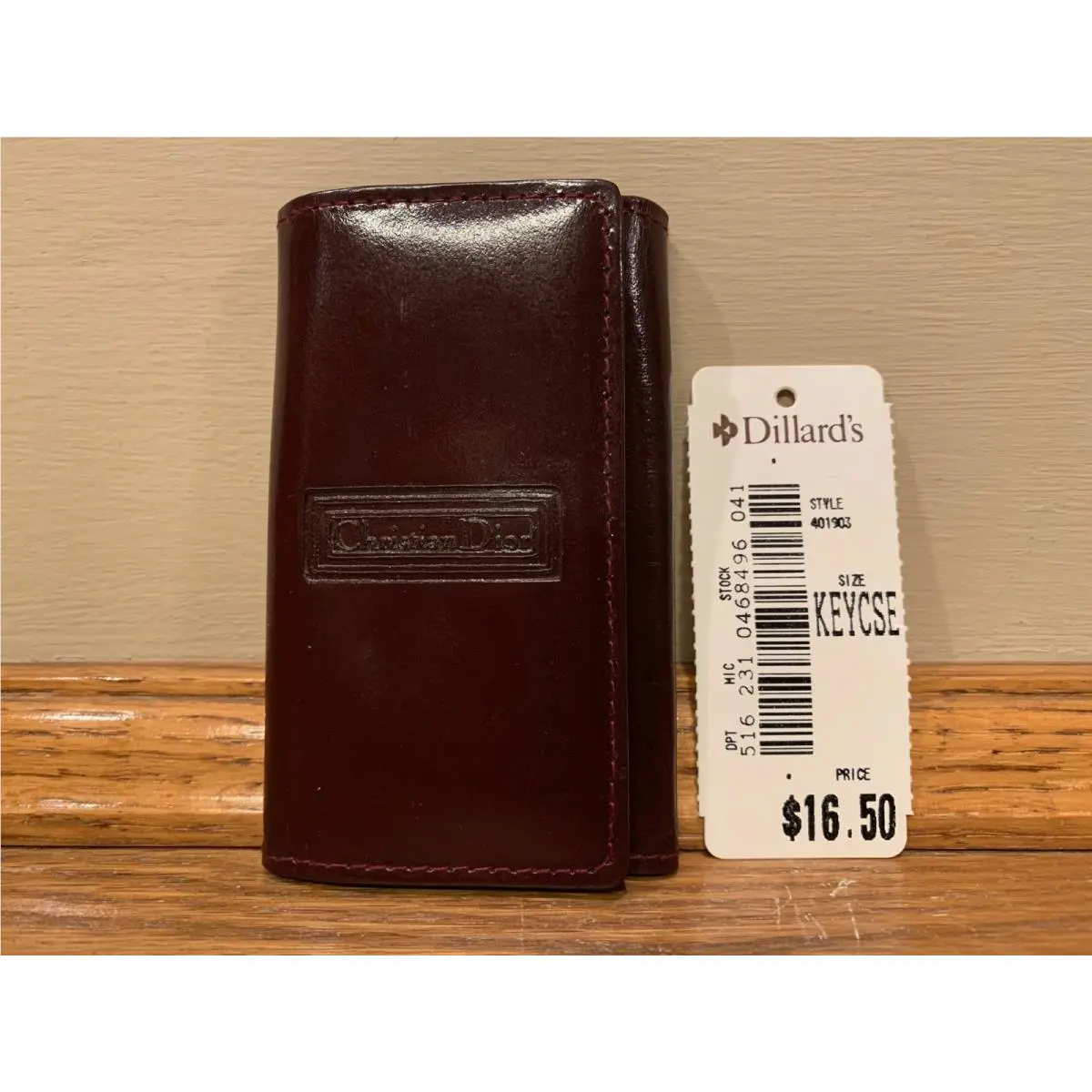 Vintage Christian Dior 401903 Brown Leather 6 Key Holder Fold