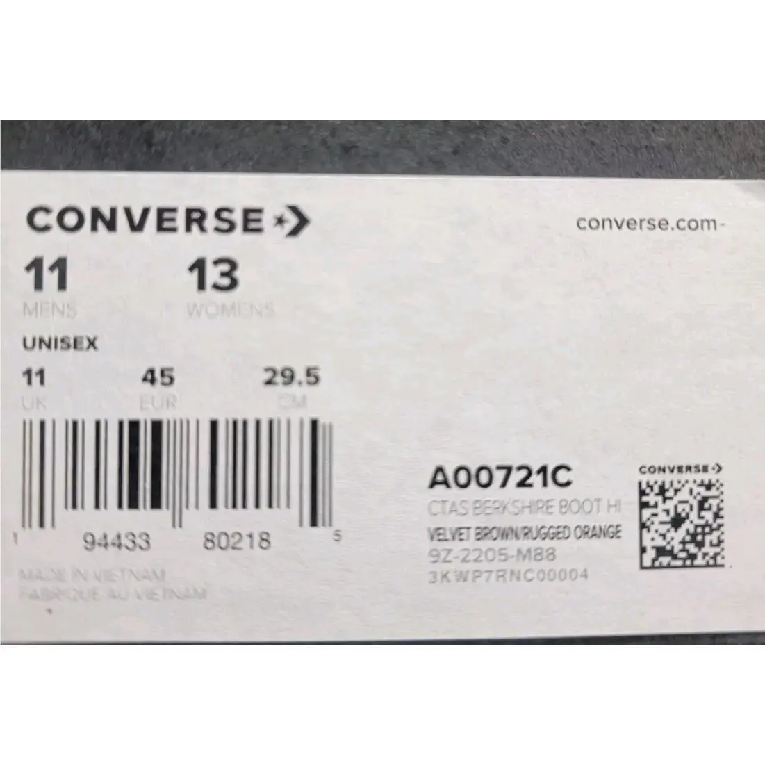 Converse shoes - Converse Chuck Taylor All Star Berkshire - A00721c - Velvet Brown 6