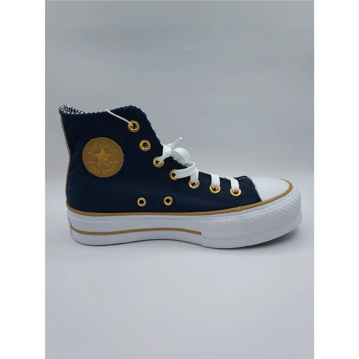 Converse shoes - Converse Chuck Taylor All Star Hi - A08860C - Navy Blue, Gold, & White (UPC: 194434673982) 10