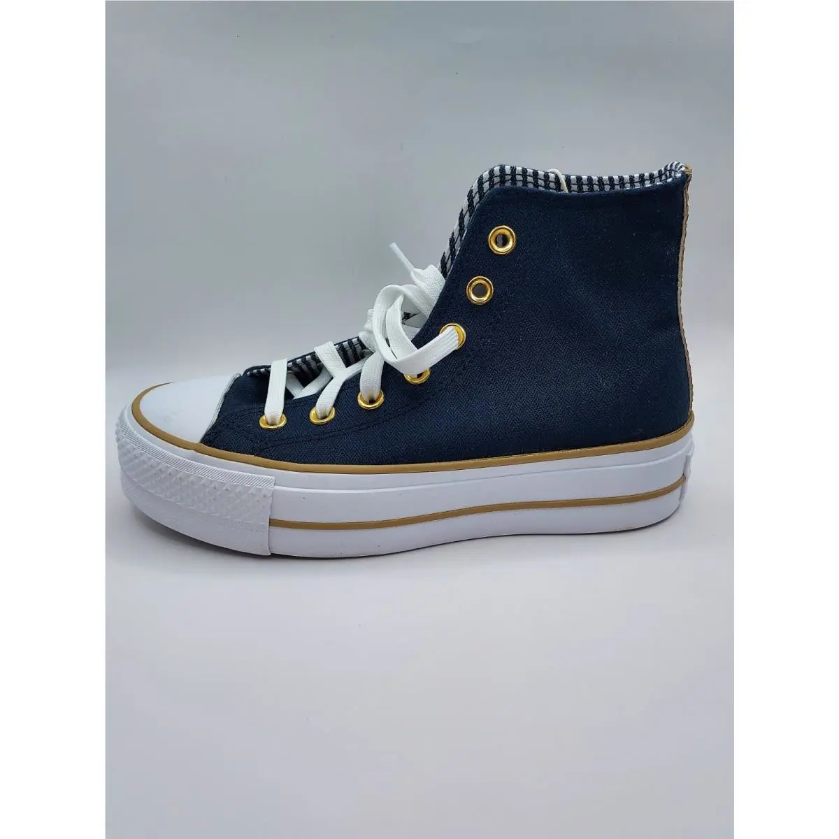 Converse shoes - Converse Chuck Taylor All Star Hi - A08860C - Navy Blue, Gold, & White (UPC: 194434673982) 11