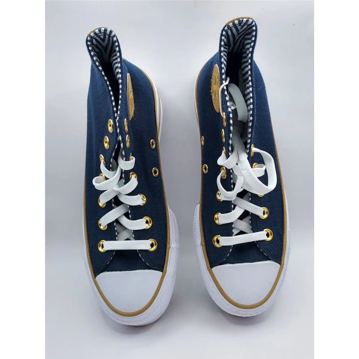 Converse shoes - Converse Chuck Taylor All Star Hi - A08860C - Navy Blue, Gold, & White (UPC: 194434673982) 1