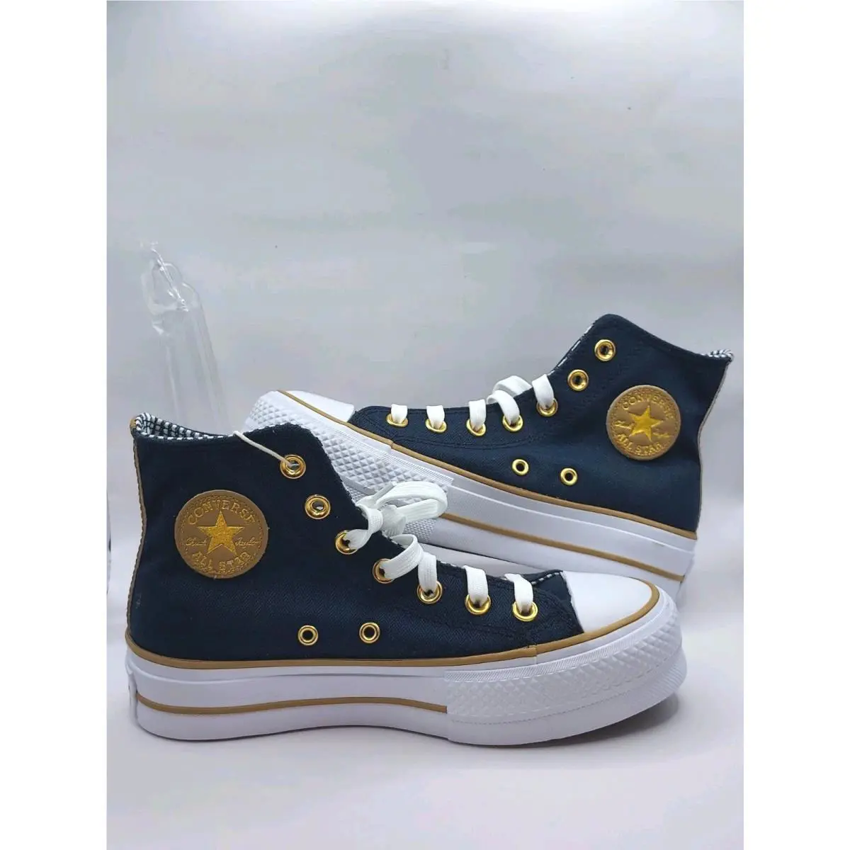 Converse shoes - Converse Chuck Taylor All Star Hi - A08860C - Navy Blue, Gold, & White (UPC: 194434673982) 2