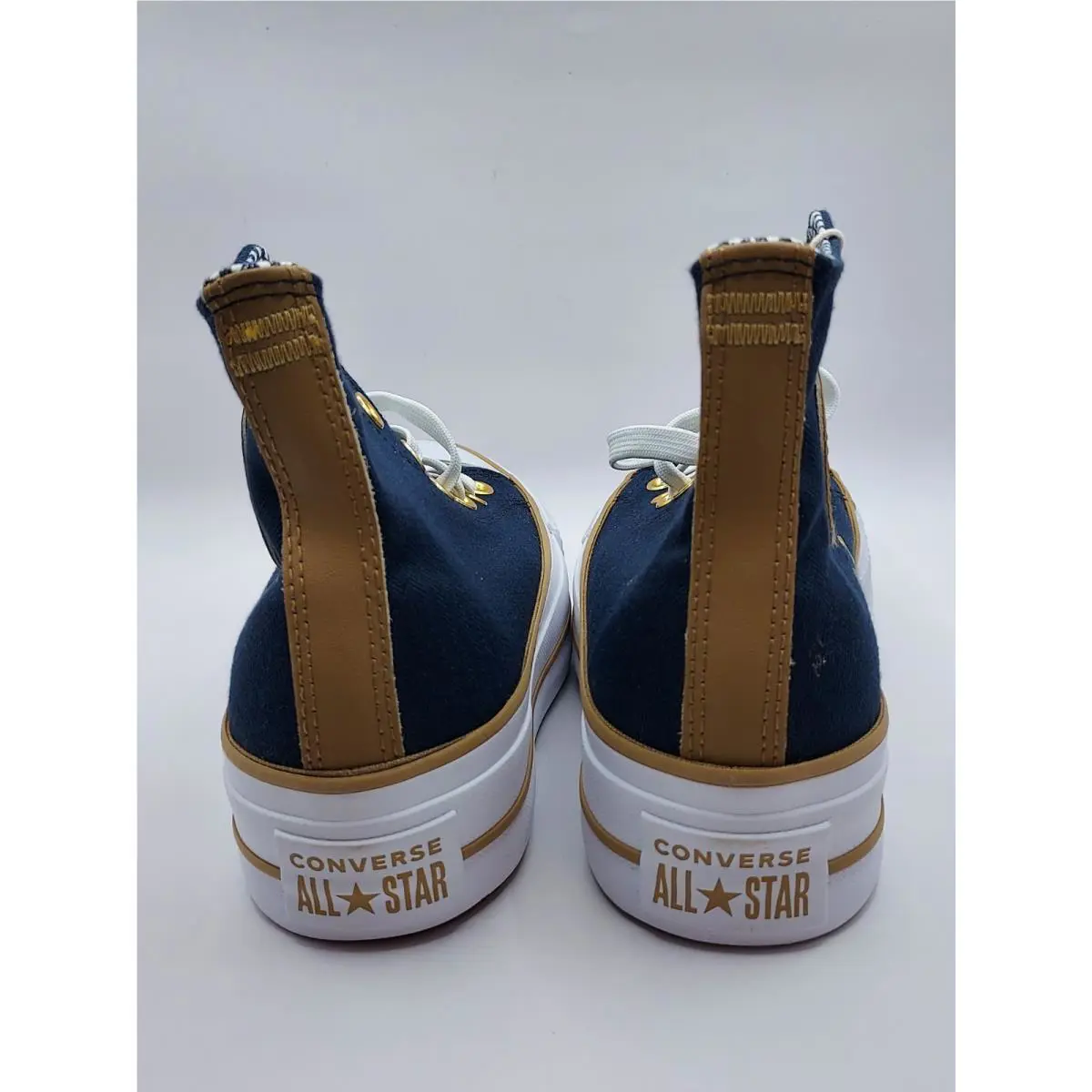 Converse shoes - Converse Chuck Taylor All Star Hi - A08860C - Navy Blue, Gold, & White (UPC: 194434673982) 5