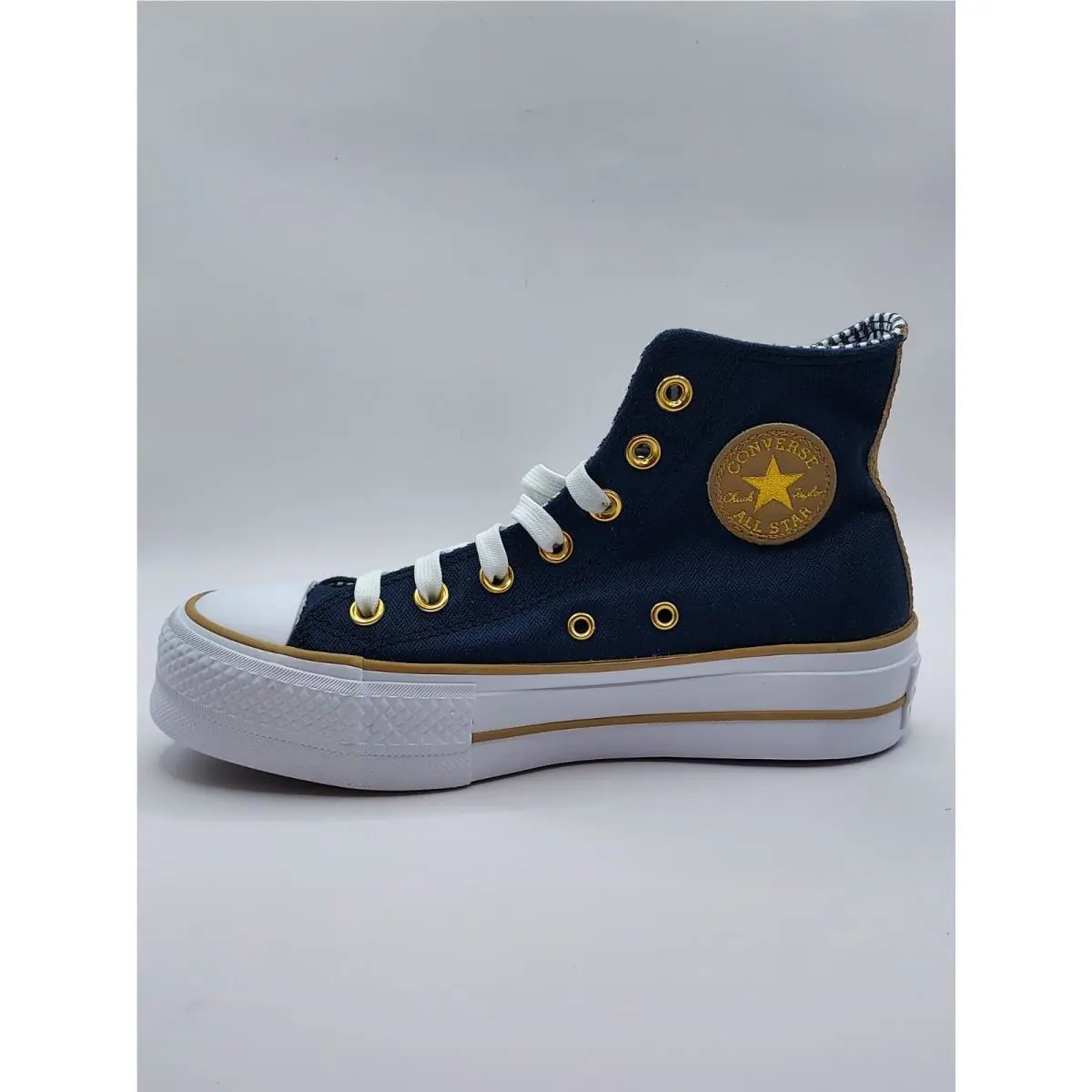Converse shoes - Converse Chuck Taylor All Star Hi - A08860C - Navy Blue, Gold, & White (UPC: 194434673982) 6