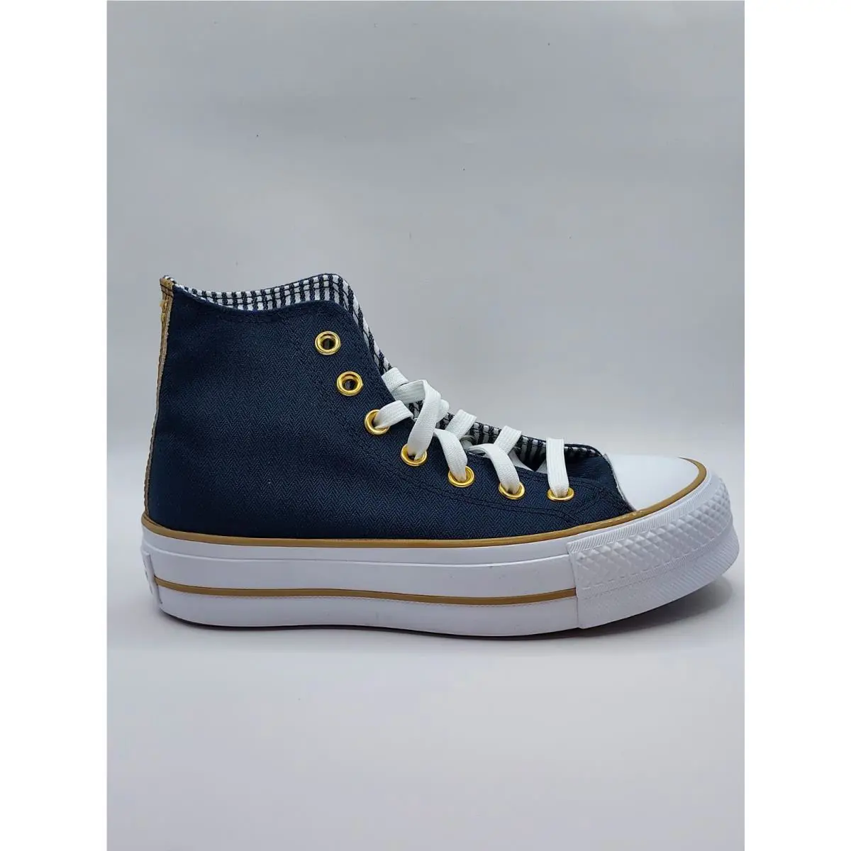 Converse shoes - Converse Chuck Taylor All Star Hi - A08860C - Navy Blue, Gold, & White (UPC: 194434673982) 7