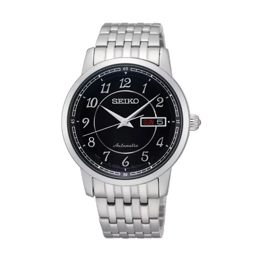 Seiko Presage SRP333J1 Men`s Stainless Steel Black Dial Automatic Watch
