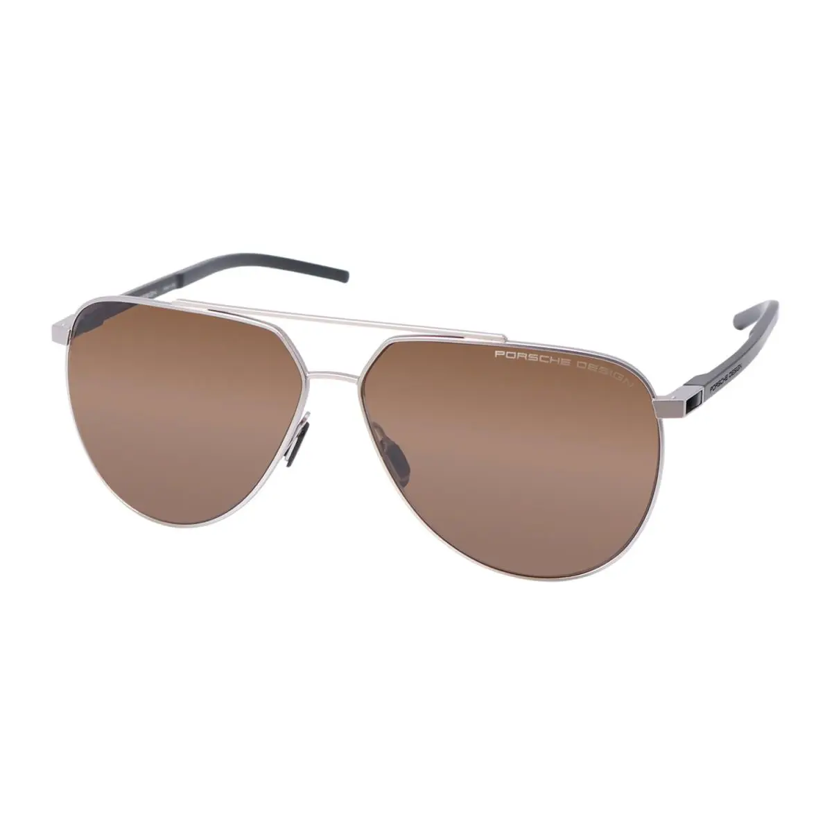 Design P8968 Polarized Lenses Sunglasses Luxury Designer Eyewear Matte Silver / Black by Porsche