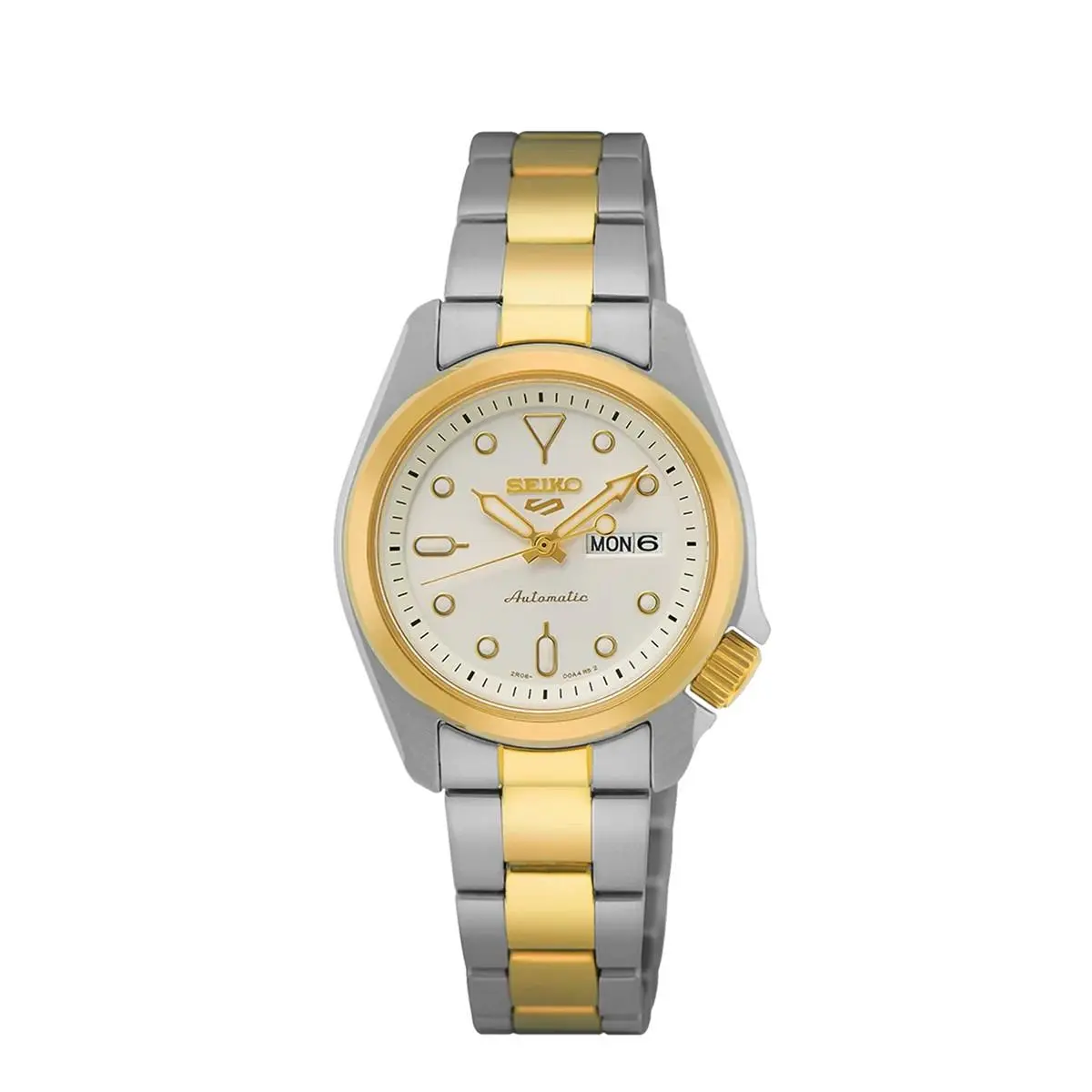 Seiko Ladies 5 Sports White Dial Two-tone Watch - SRE004K1