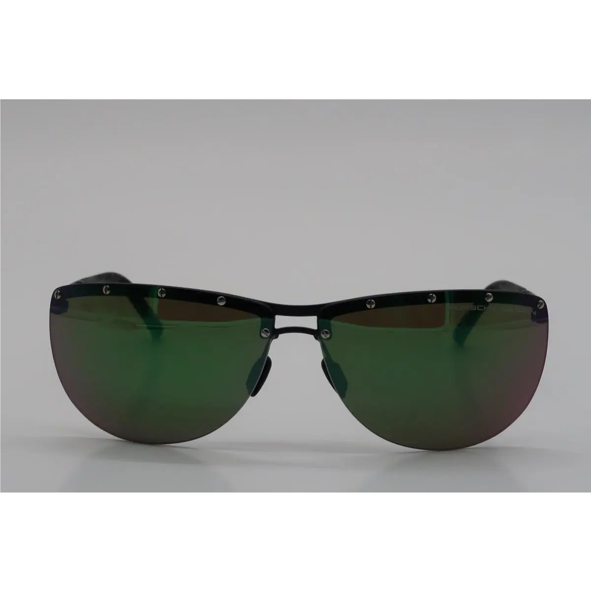 Porsche Design P8577 D Black Green Mirror Aviator Sunglasses 68mm Italy
