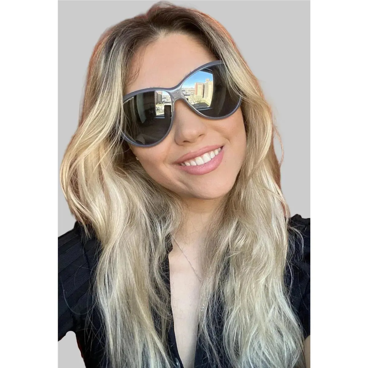 Porsche Design P 8602 D 115 J0148 Cat.2 Gray Oversized Women`s Sunglasses
