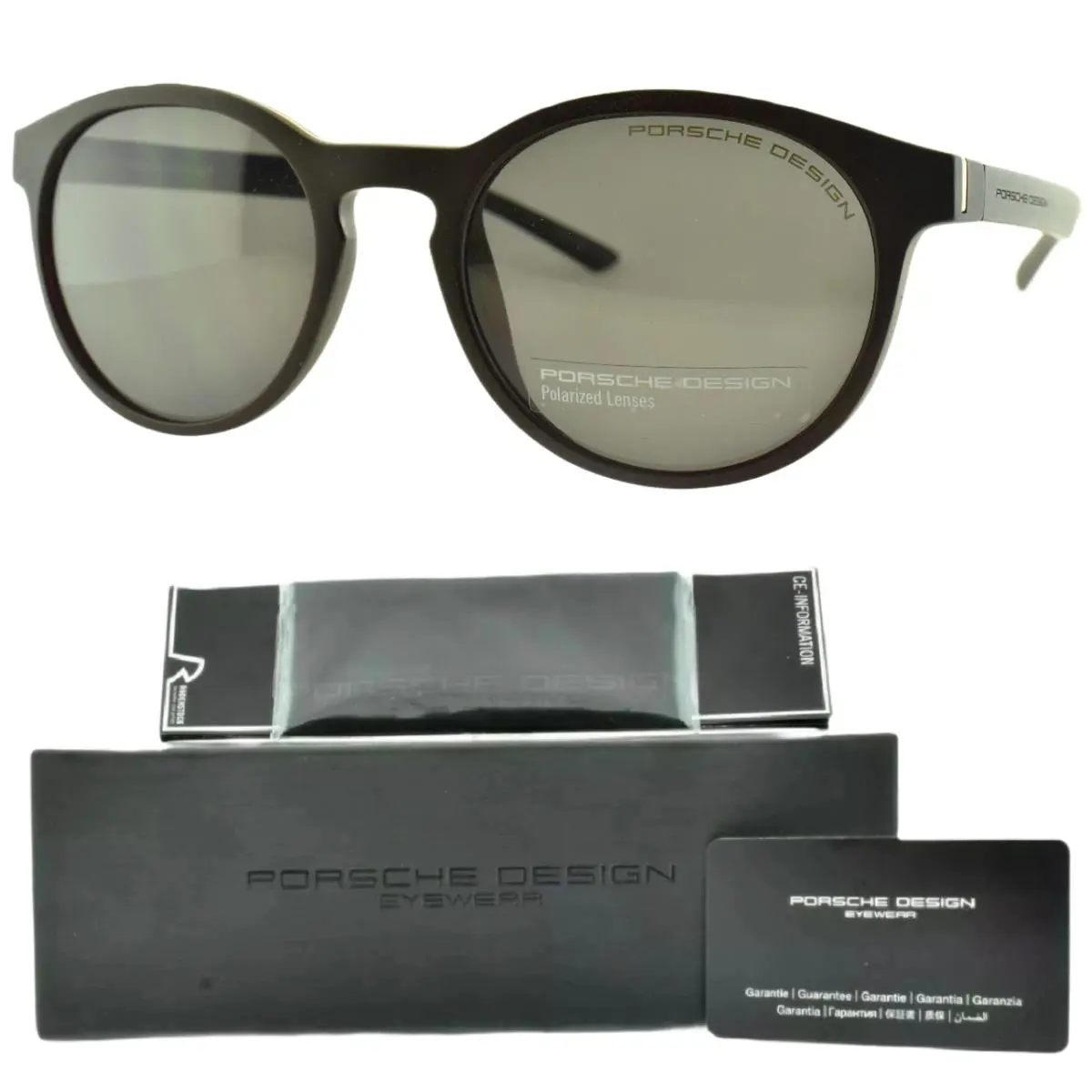 Porsche Design P`8654 D 51 19 145 Burgundy Round Full Rim Mens Sunglasses