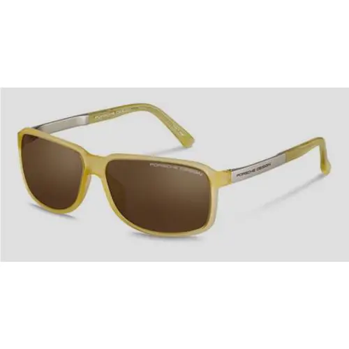 Porsche Design P`8555 E Yellow Brown Titanium Men`s Sunglasses 61 / 140mm