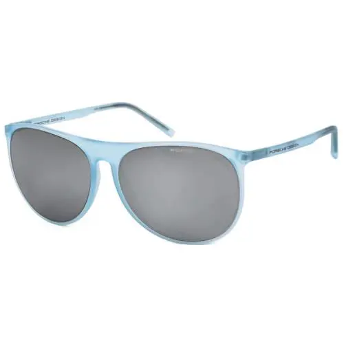 Porsche Design P8596 D Light Blue Silver Mirrored Sunglasses 58/140 Unisex