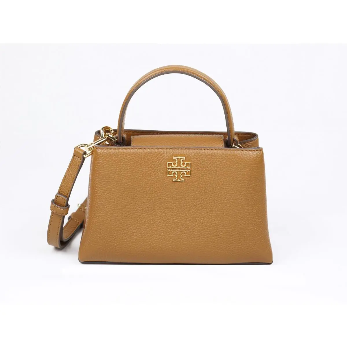Tory Burch Britten Moose Leather Top Handle Mini Satchel Bag Crossbody Purse