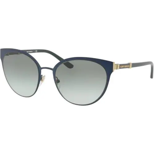 Tory Burch Womens Navy Green TY6058 Metal Accent Plastic Frame Sunglasses 8022-4