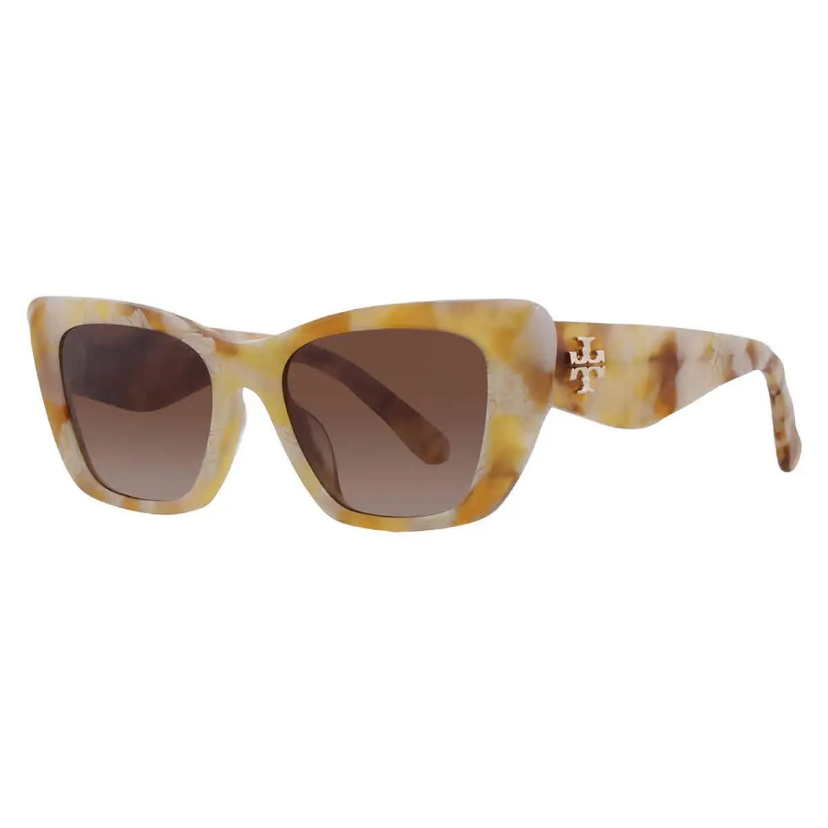 Tory Burch Kira Brown Gradient Cat Eye Ladies Sunglasses TY7216U 194913 52
