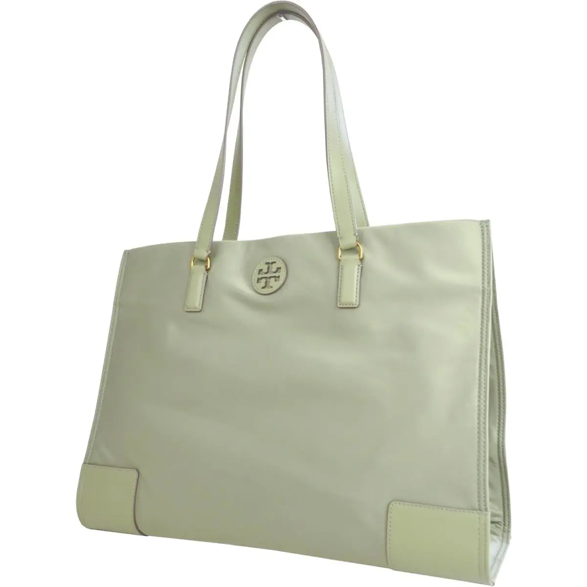 Tory Burch Womens Olive Sp Green Nylon Large Ella Tote Shoulder Bag Purse TB-077