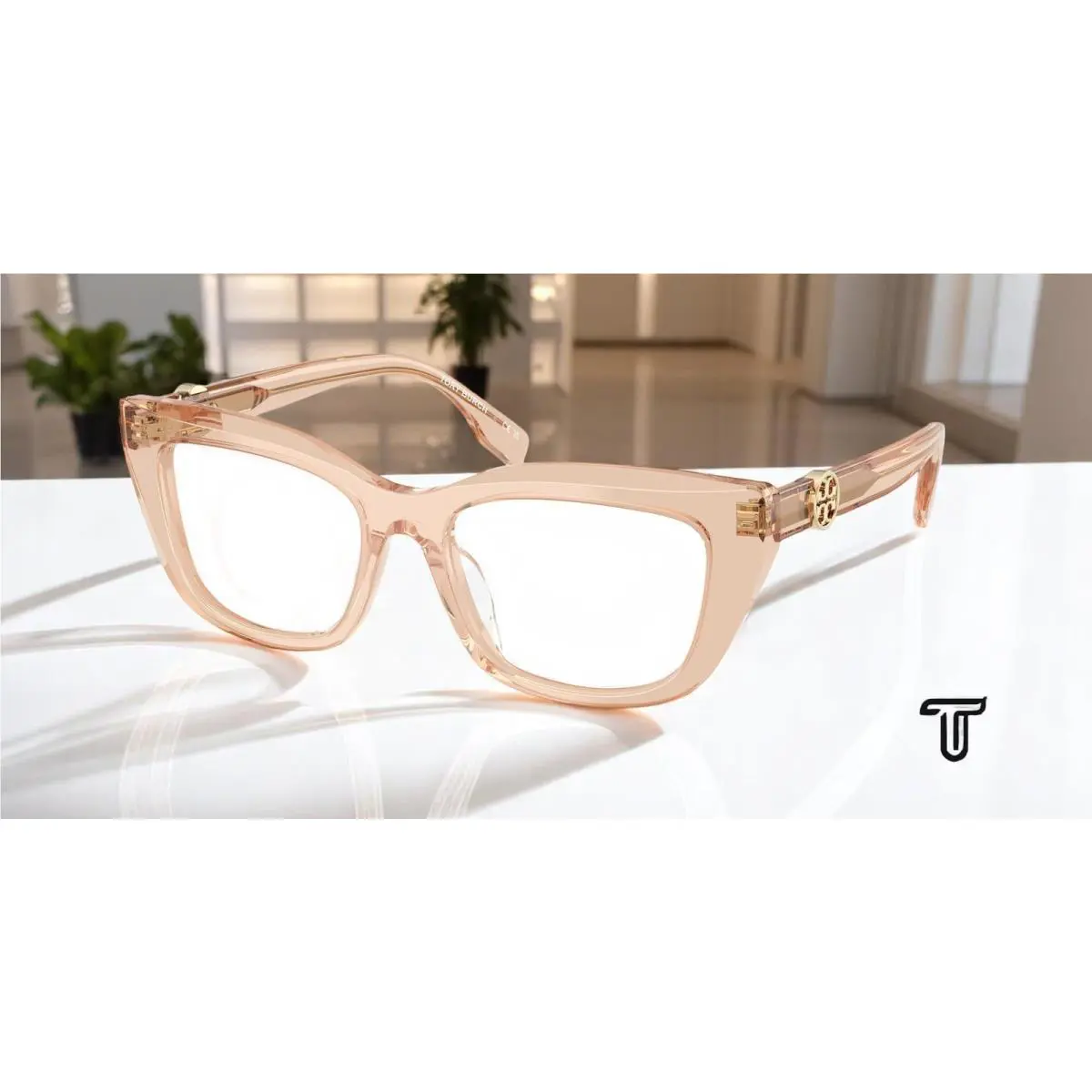 Tory Burch TY2158U 1954 Transparent Brown Demo Lens 51 mm Women`s Eyeglasses