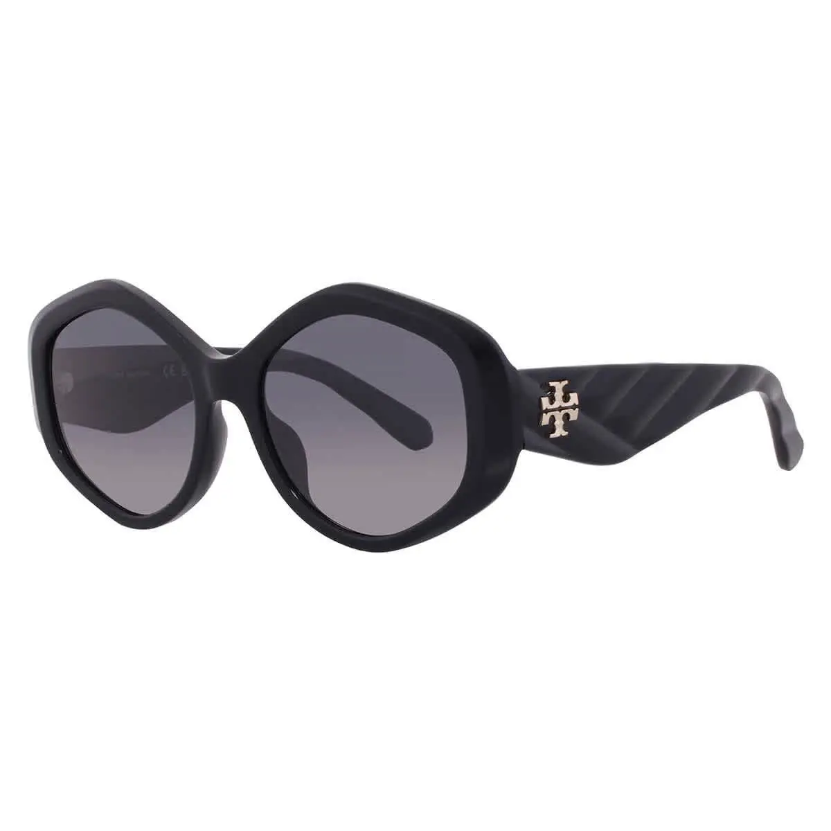 Tory Burch Kira Grey Gradient Polar Geometric Ladies Sunglasses TY7217U 1709T3