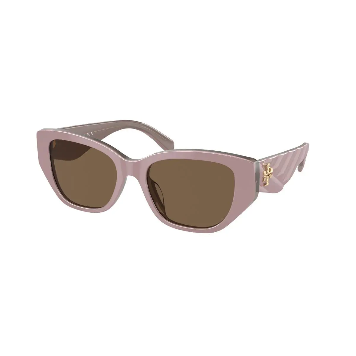 Tory Burch TY 7196U Pearlized Pink Dark Brown 194773 Sunglasses