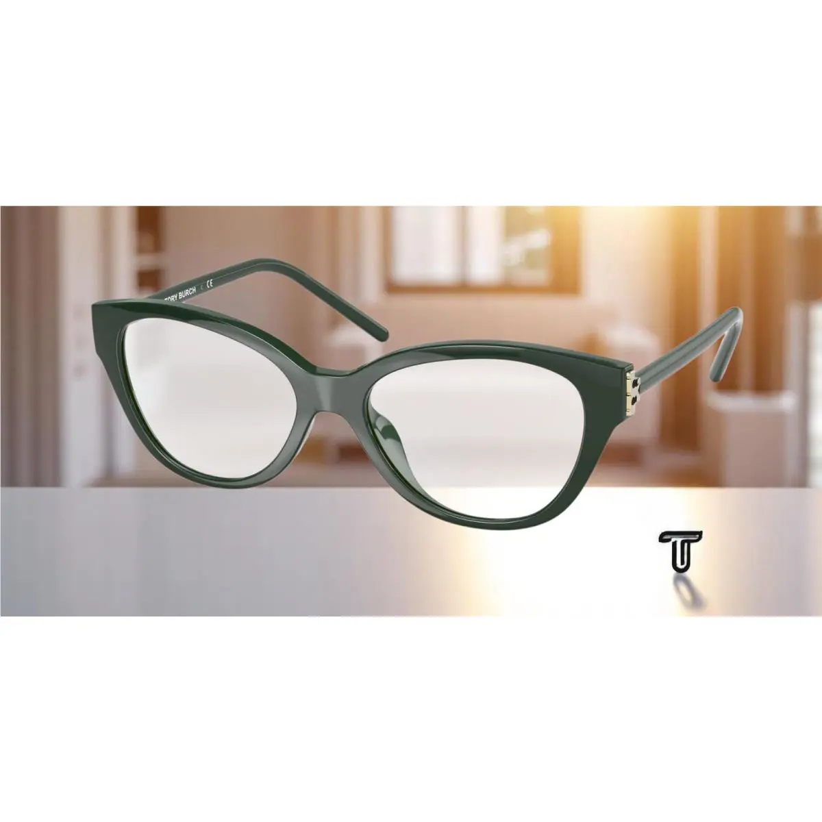 Tory Burch TY4008U 1846 Solid Dark Green Demo Lens 50 mm Women`s Eyeglasses