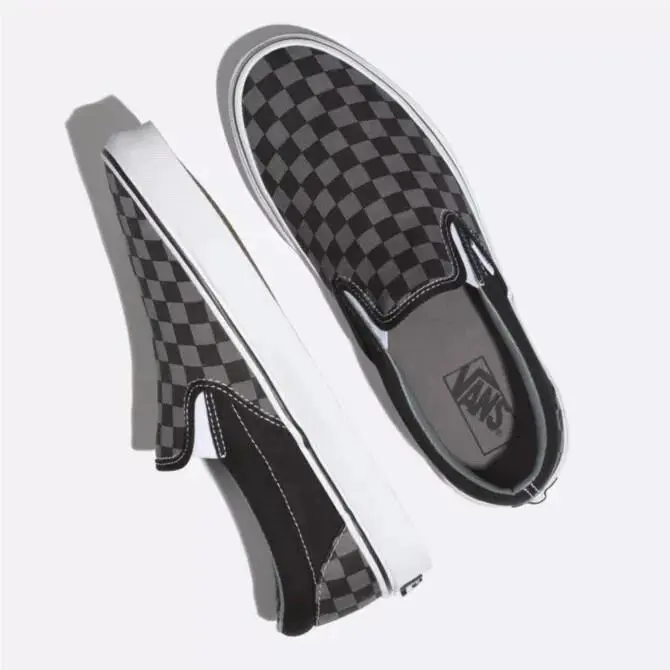 Vans shoes - VANS Classic Slip-On - Classic - Black Pewter Checkerboard 12