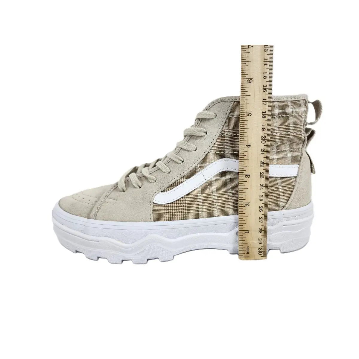 Vans shoes - Vans Sentry Sk8-Hi Plaid French Oak Sneakers - VN0A5KY5BLL - Beige 14
