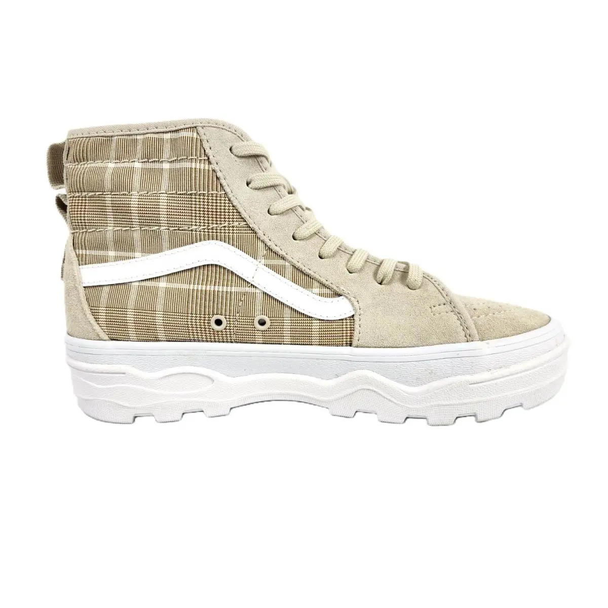 Vans shoes - Vans Sentry Sk8-Hi Plaid French Oak Sneakers - VN0A5KY5BLL - Beige 5