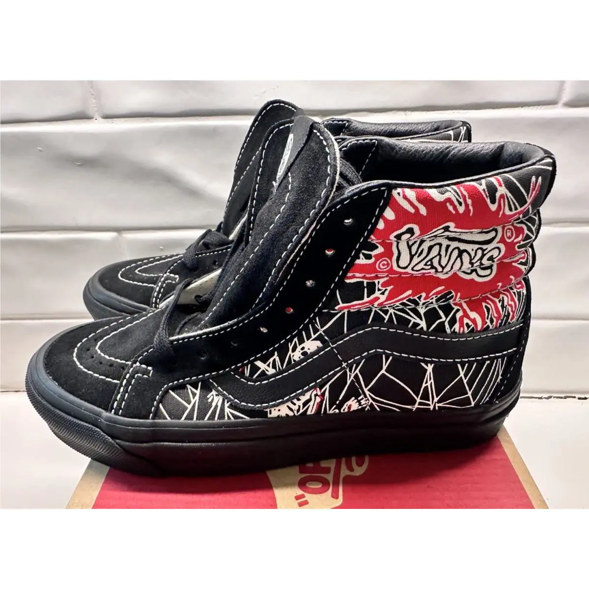 Vans shoes - Vans Sk8-Hi 38 DX - VN0A38GF1JJ - Black/Spider Web 0