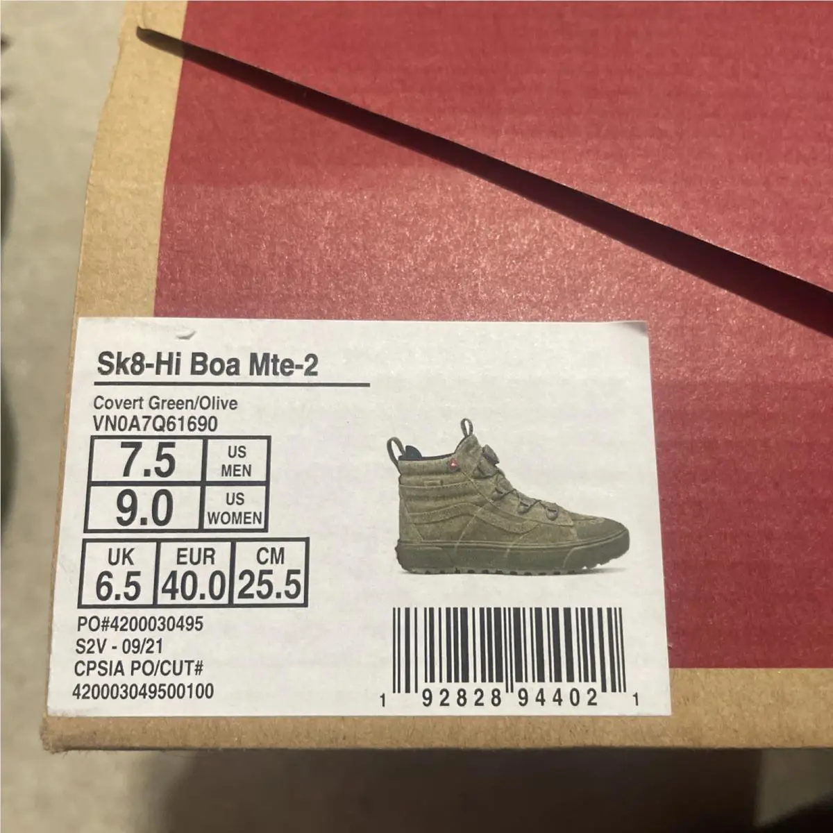 Vans shoes - Vans Hi-boa Mte-2 - VN0A7Q61690 - Green 5