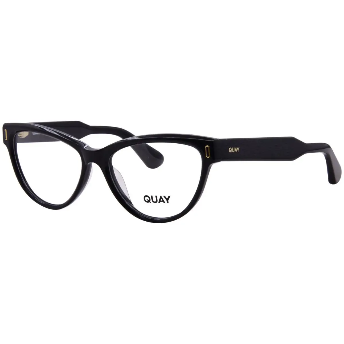 Quay So-shy OG-OF-2520 Blk/rx Eyeglasses Women`s Black Full Rim Cat Eye 54mm