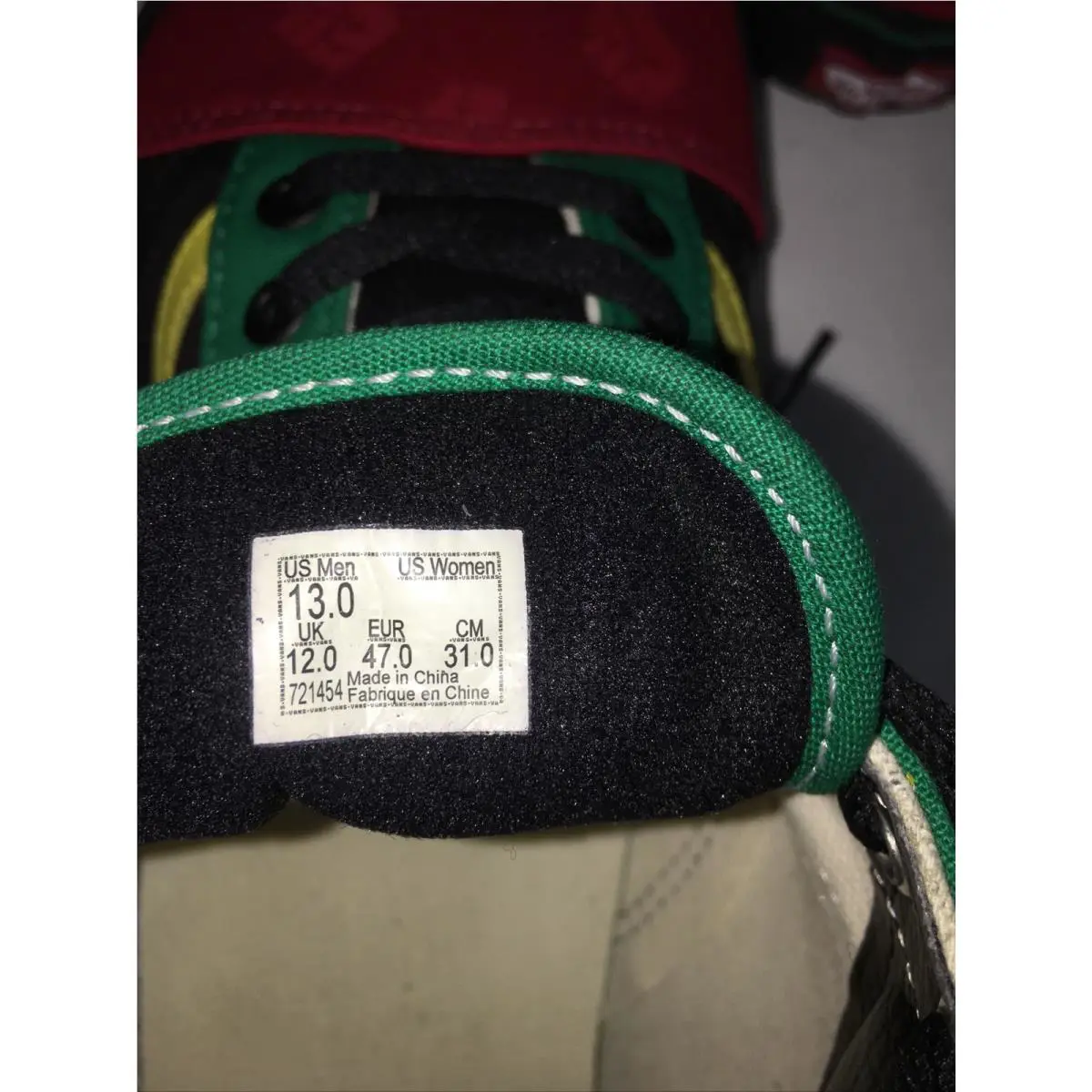 Vans shoes - VANS Off The Wall - Off The Wall - Red Black Yellow Green 9