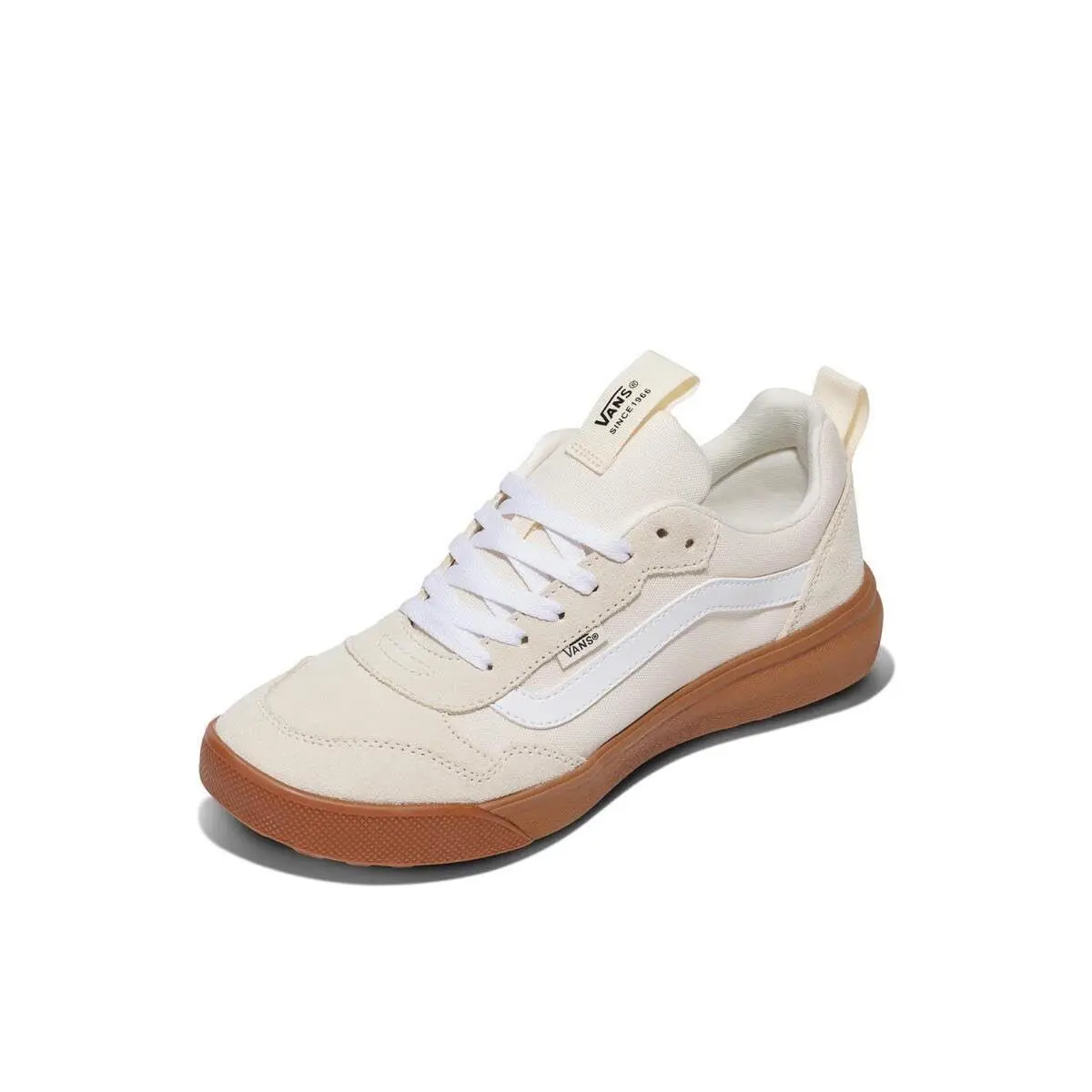 Vans Mens Range Exp Shoe Athletic Fashion Sneakers For Walking Hiking - Suede Gum Classic White