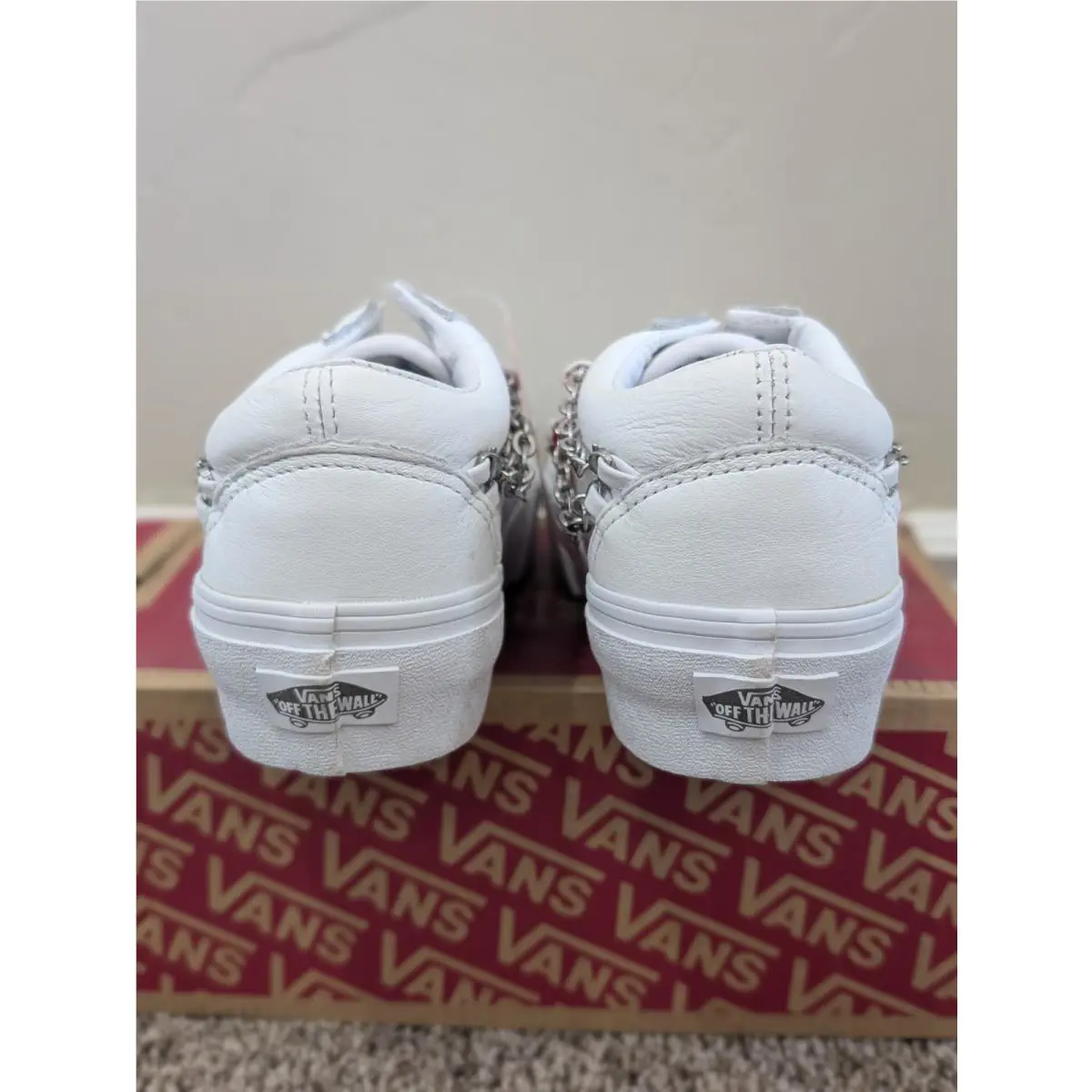 Vans shoes - VANS Old Skool Platform Chain True White - VN0A3B3U2TL - White 3