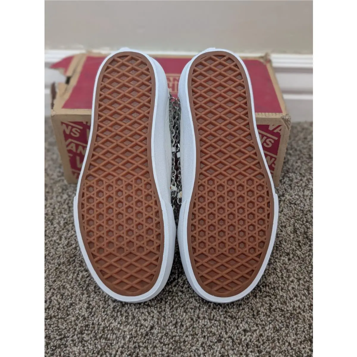 Vans shoes - VANS Old Skool Platform Chain True White - VN0A3B3U2TL - White 4