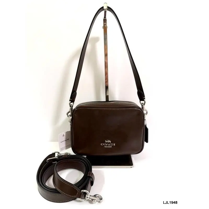 Coach Carey Mini Leather Crossbody Bag Maple CEA02