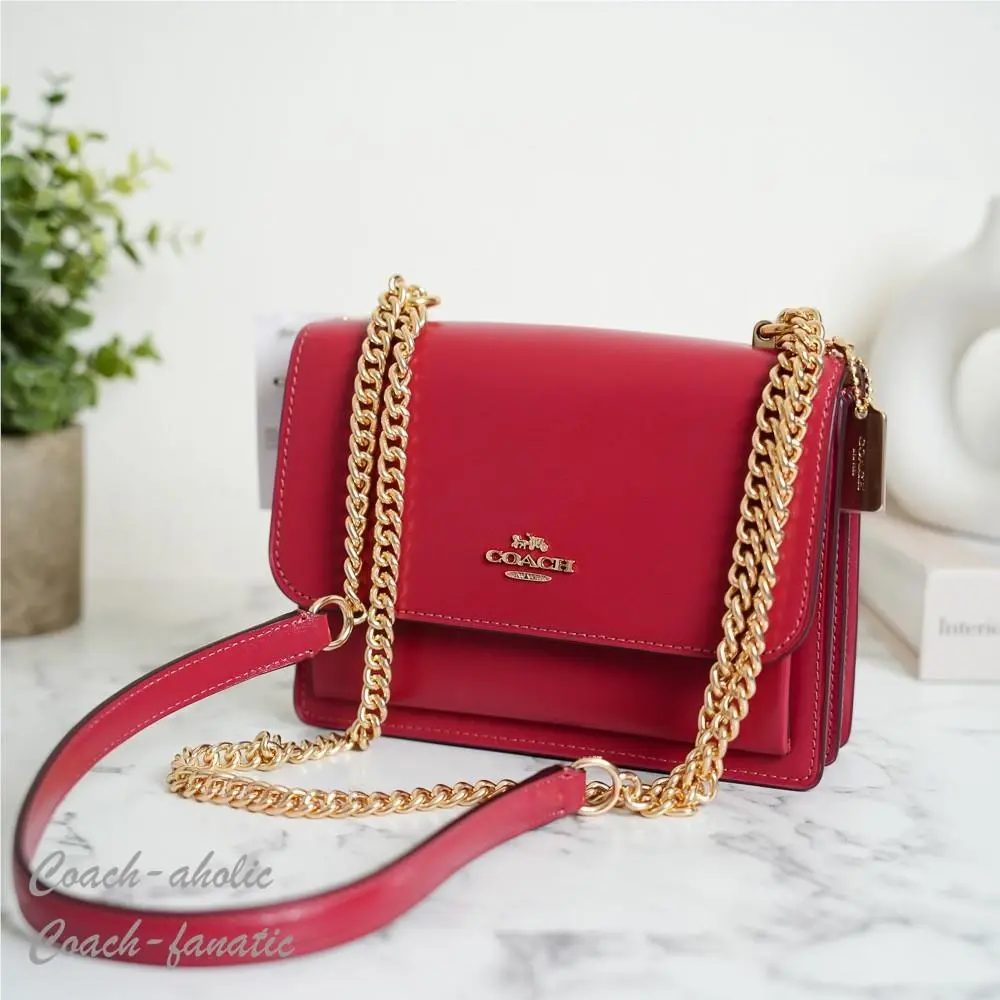 Coach CBI23 Mini Klare Leather Crossbody Bag in True Red