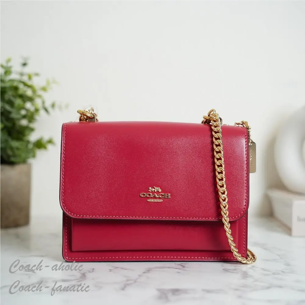 Coach CBI23 Mini Klare Leather Crossbody Bag in True Red