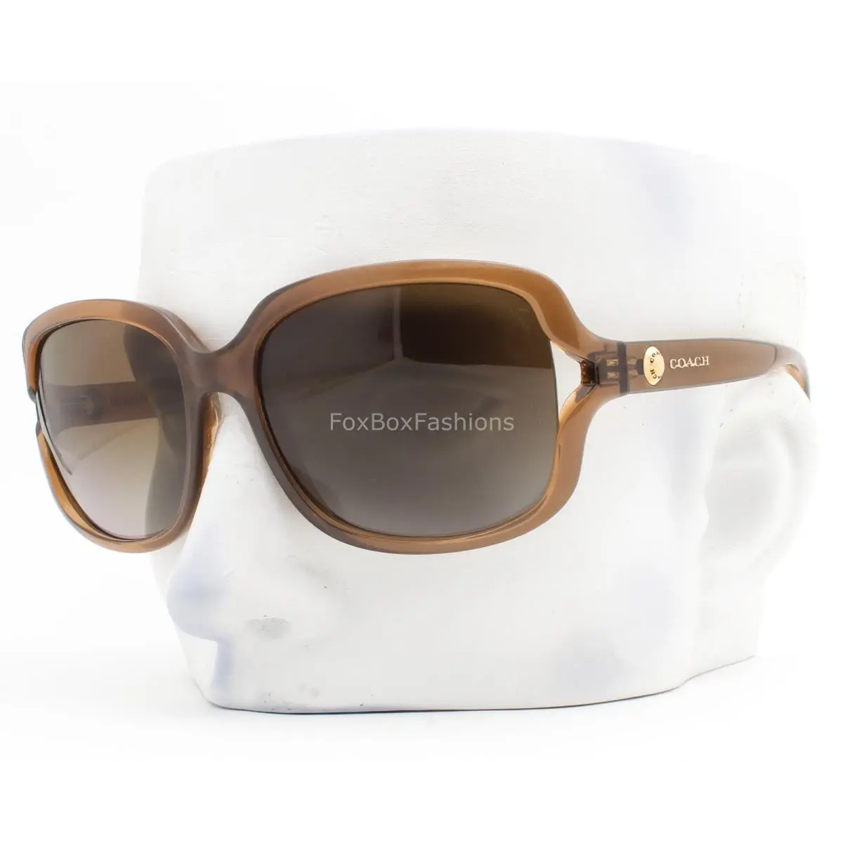 Coach Sunglasses Crystal Brown Polarized Brown Gradient HC8169 5561T5 with Case