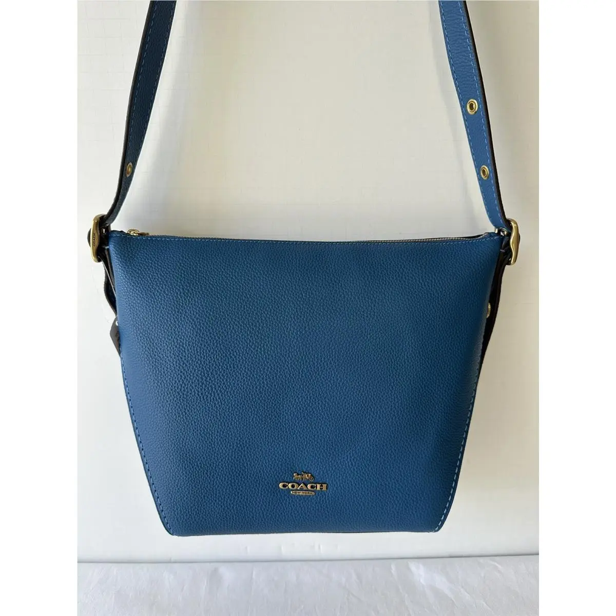 Coach 1010 Dufflette Dark Denim Multi Leather Crossbody Bag