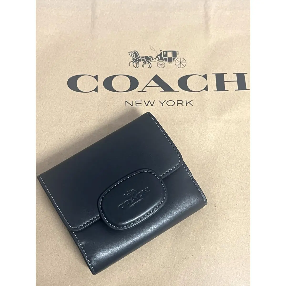 Coach Eliza Small Wallet Smooth Leather/gunmetal/black