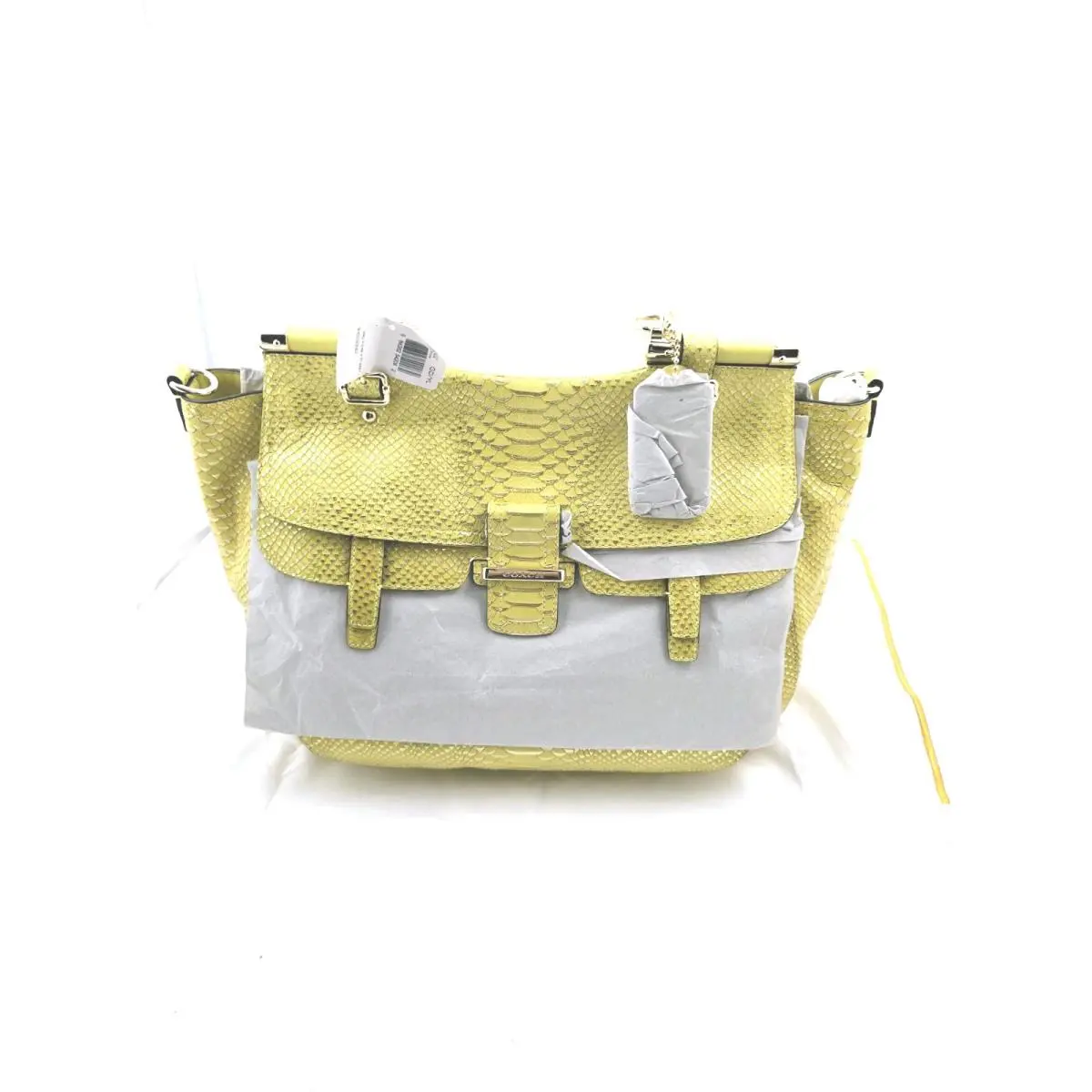 Coach Madison Pinnacle Embossed Metallic Python Abby Bag 23432 Retail