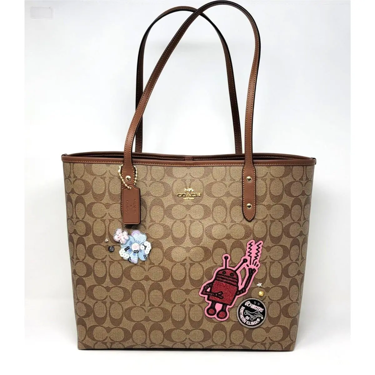 Coach Keith Haring Signature Canvas w/ Patches Tote Bag F48728