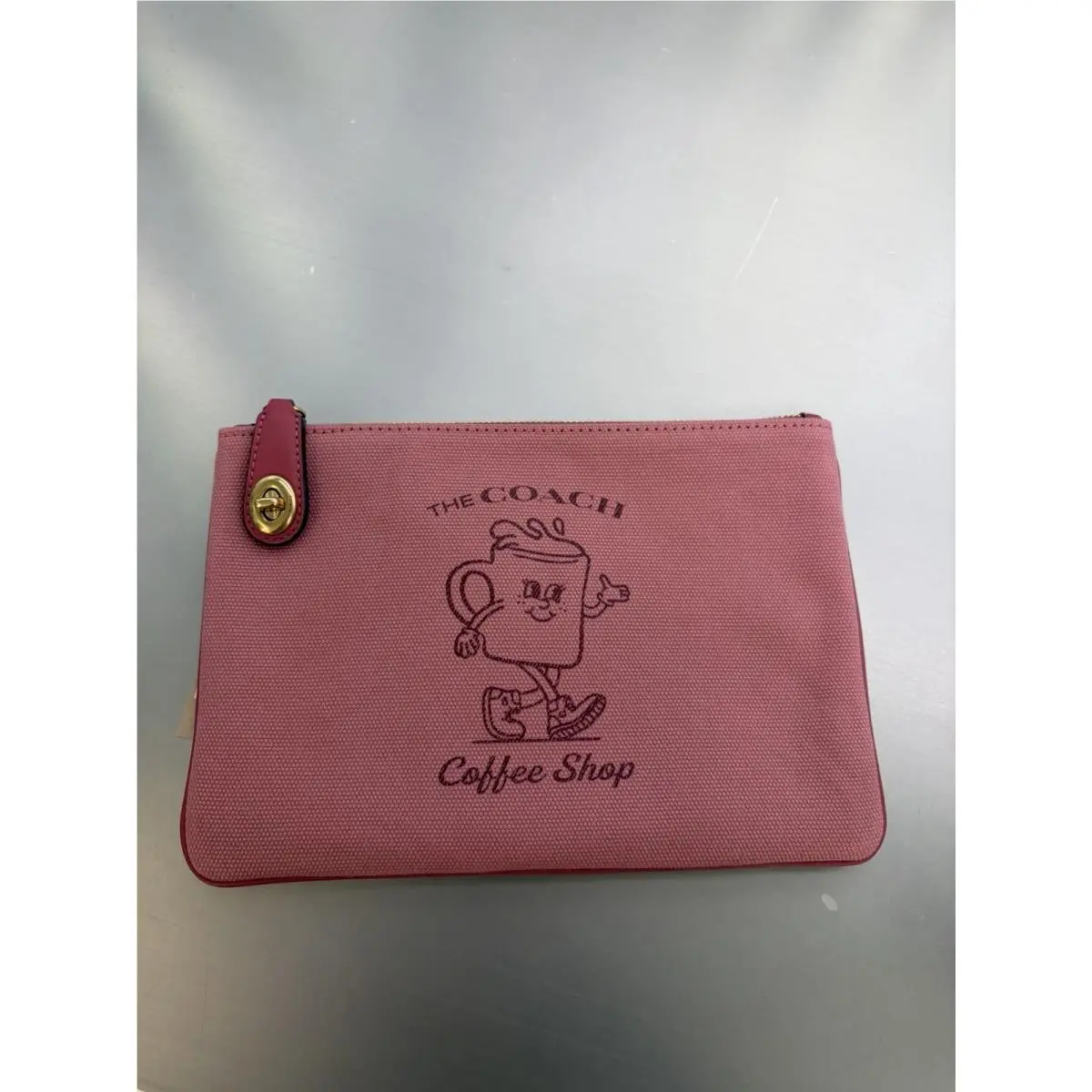 Coach Coffee Shop Pouch Canvas Merch Cafe Exclusive Limited