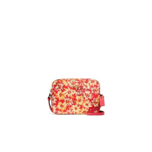 Coach Mini Camera Bag Vintage Daisy Floral Print 3572 Pink Multi